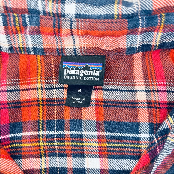 Patagonia Worn Wear W's Heywood Flannel Plaid Shirt Size 6 - Picture 7 of 8